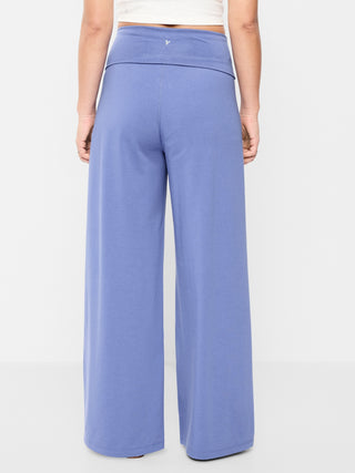 Pantalones anchos plegables PowerChill de cintura alta.