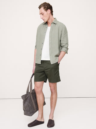Short Talle Medio con Bolsillos de Algodón