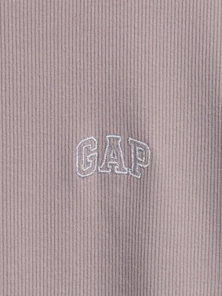 Camiseta Manga Corta Acanalada con Logo