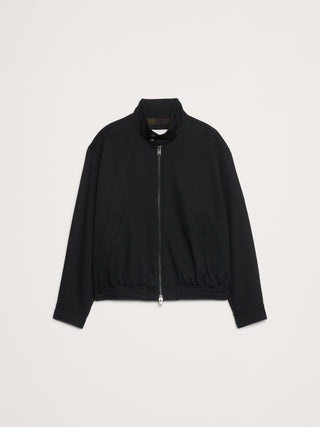 Chaqueta Harrington de sarga de algodón.
