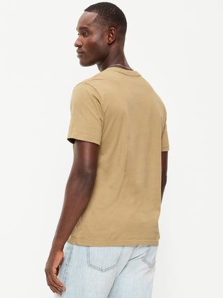 Camiseta Manga Corta Cuello Redondo de Algodón