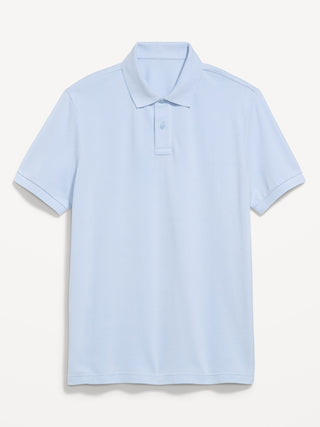 Short Sleeve Cotton Polo Shirt with Buttons
