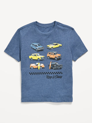 Camiseta gráfica de manga corta para niño.