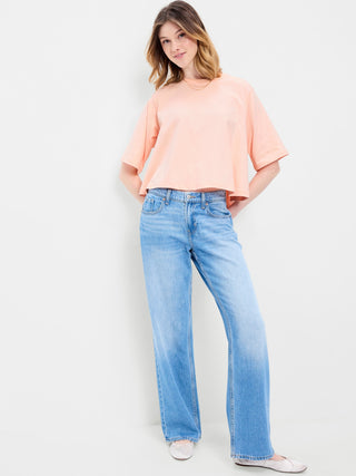 Camiseta Oversize Manga Corta de Algodón