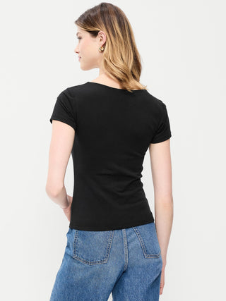 Camiseta Manga Corta Cuello Cuadrado