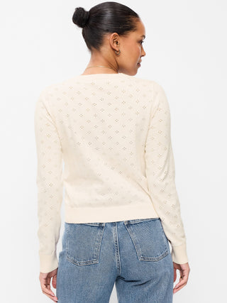 Cárdiga Corto con Tejido de Punto Acanalado