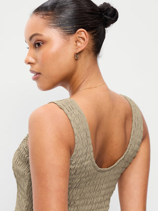 Vestido de Tirantes con Corpiño Fruncido