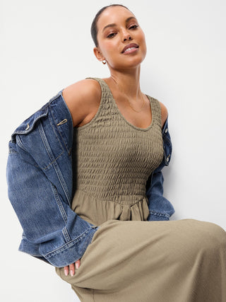 Vestido de Tirantes con Corpiño Fruncido