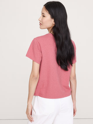 Camiseta Cuello Redondo de Algodón