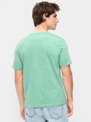 Camiseta Manga Corta Cuello Redondo de Algodón