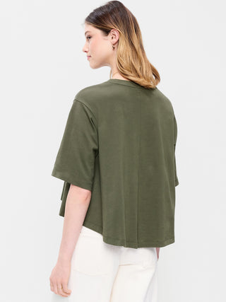 Camiseta Oversize Manga Corta de Algodón