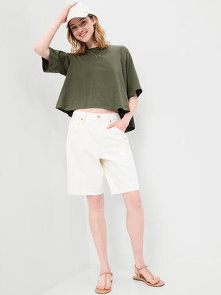 Camiseta Oversize Manga Corta de Algodón