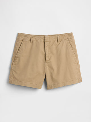 Shorts caqui Downtown de talle medio de 5".