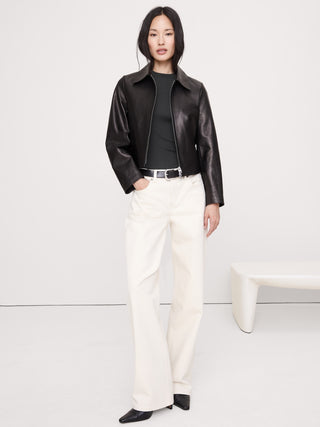 Camiseta Airy de algodón con cuello simulado.