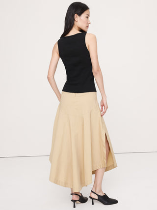 Camiseta Ajustada sin Mangas de Algodón