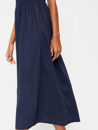 Vestido de Tirantes con Corpiño Fruncido