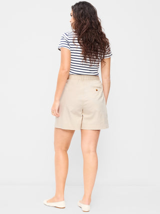 Shorts chinos OGC de cintura alta, entrepierna de 6 pulgadas.