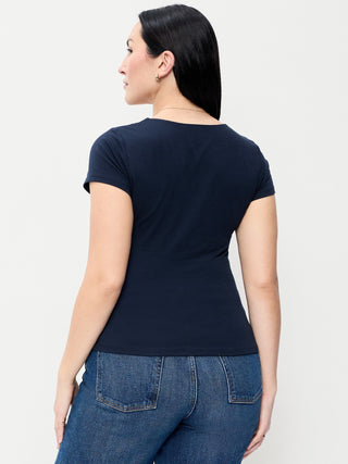 Camiseta Manga Corta Cuello Cuadrado