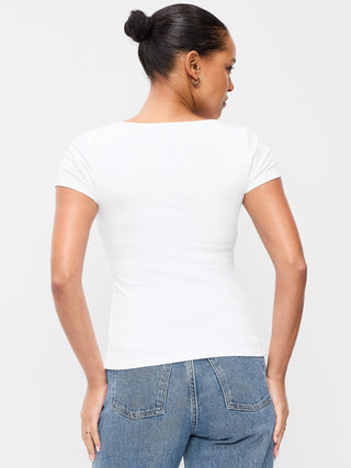 Camiseta Manga Corta Cuello Cuadrado