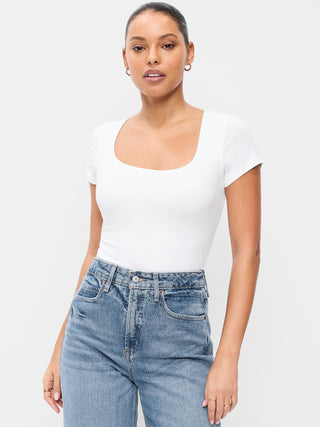 Camiseta Manga Corta Cuello Cuadrado