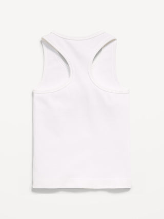Fitted Seamless Ribbed Racerback Performance Top for Girls.