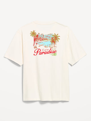 Camiseta holgada con gráfico pesado.