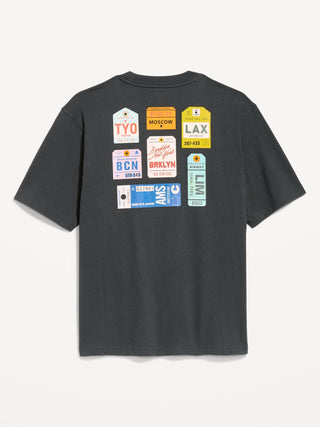 Camiseta holgada con gráfico pesado.