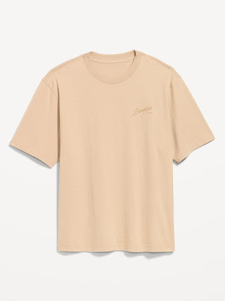 Camiseta holgada con gráfico pesado.