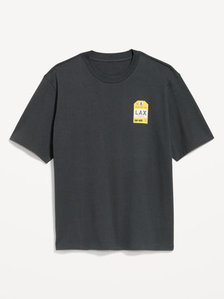 Camiseta holgada con gráfico pesado.