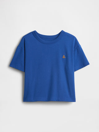Short Sleeve T-Shirt with Embroidered Brannan Bear, Baby