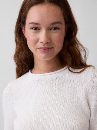 100% Cotton Rollneck Sweater.