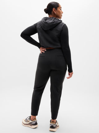 High-Waisted Sports Pants with Pockets