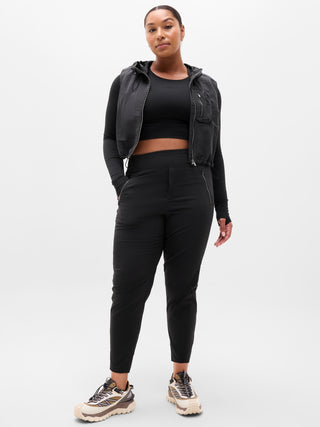High-Waisted Sports Pants with Pockets