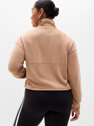 Sudadera Cuello Alto con Media Cremallera