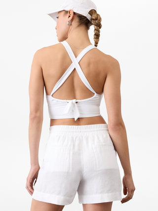 Short con Cintura Elástica de Lino