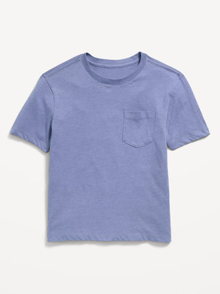 Camiseta de manga corta con bolsillo más suave para niños.