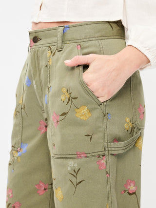 Pantalón Cargo Talle Alto con Estampado