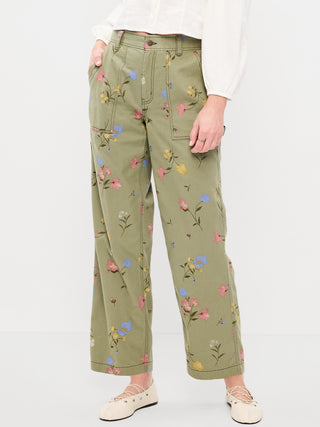 Pantalón Cargo Talle Alto con Estampado