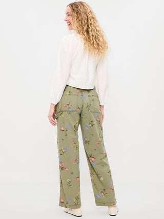 Pantalón Cargo Talle Alto con Estampado