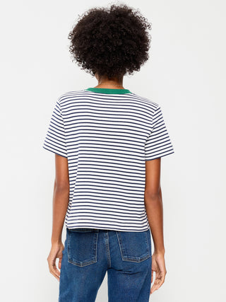 Striped Round Neck T-Shirt