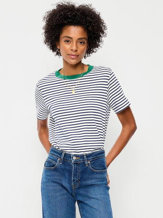 Striped Round Neck T-Shirt