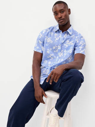 Camisa Manga Corta Estampado Colección Blue Floral