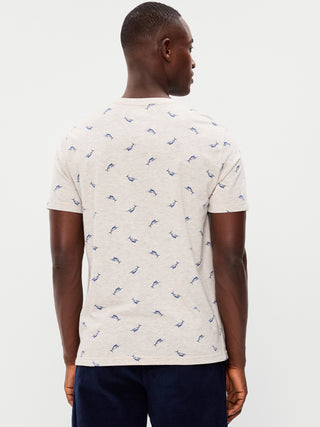 Camiseta Manga Corta de Algodón con Estampado