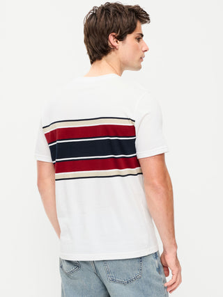 Camiseta Manga Corta con Detalle de Rayas