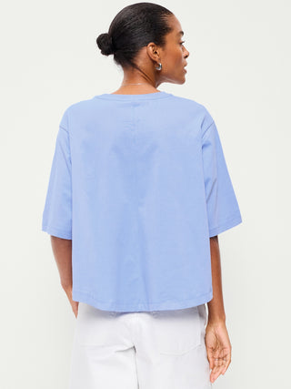 Camiseta Oversize Manga Corta de Algodón