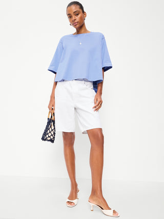 Camiseta Oversize Manga Corta de Algodón