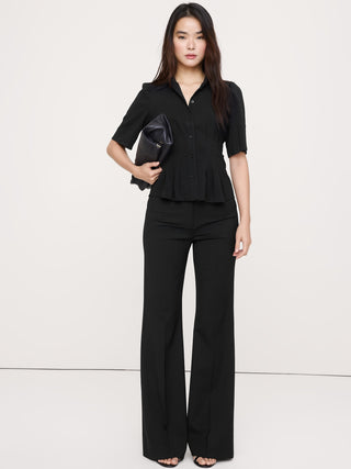 Camisa Manga Corta con Detalle Lazo Espalda