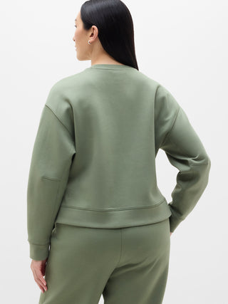 Sudadera Deportiva Cuello Redondo Acanalado