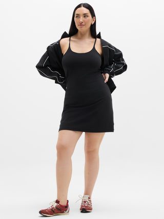 Vestido Semi Ajustado de Tirantes Espalda Cruzada