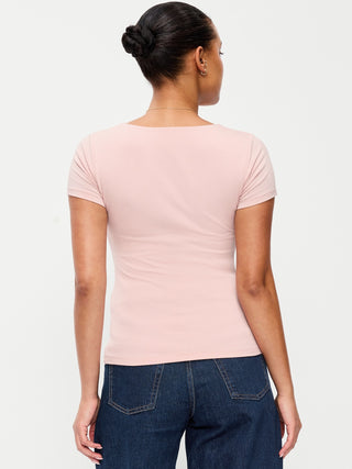 Camiseta Manga Corta Cuello Cuadrado